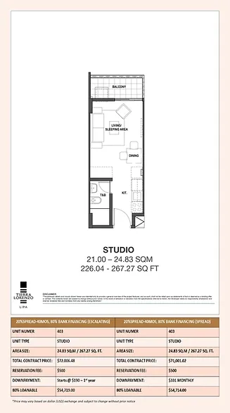 Tierra Lipa Studio Unit - 403