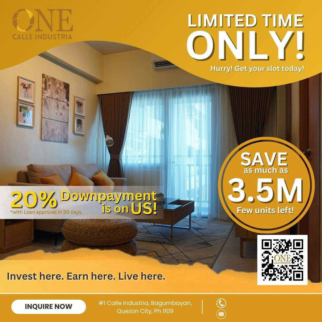 ONE CALLE INDUSTRIA - LIMITED TIME OFFER! 20% OFF Upon Credit Approval within 30 days.