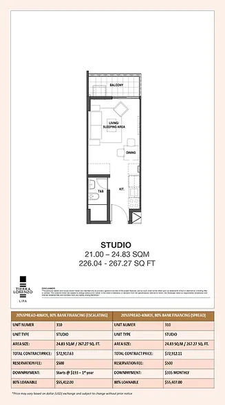 Tierra Lorenzo  Lipa City - Studio Unit 310